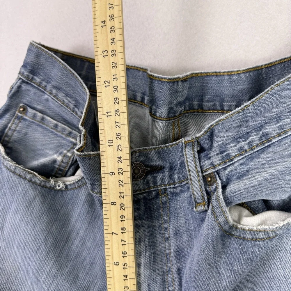 Levi's 559 Relaxed Straight Jeans Men's 34x32 Light‎ Wash Distressed Denim